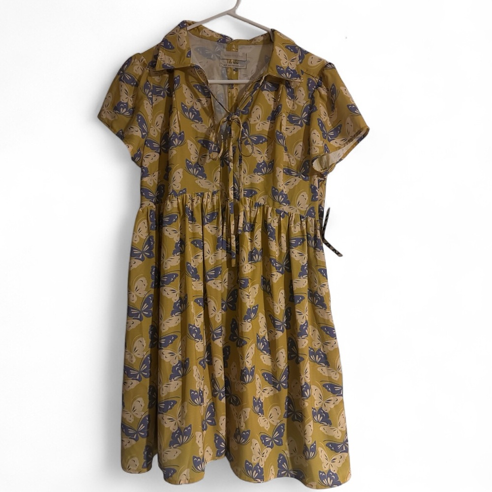 Urban Outfitters Yellow and Blue Midi Dress